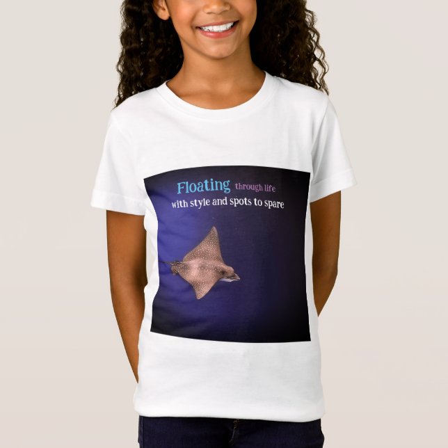 Camiseta Raio-da-águia em águas submarinas (Frente)
