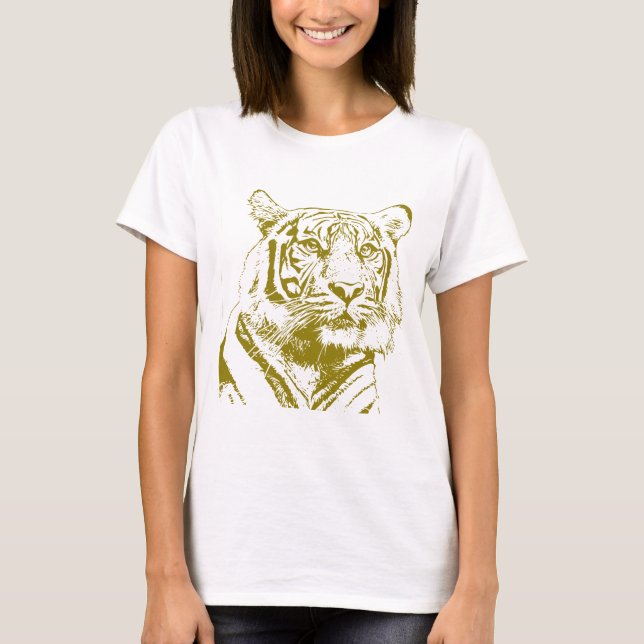 Camiseta Raio de conservação: o tigre (Frente)