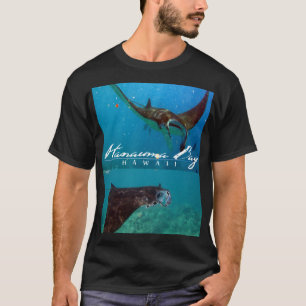 Camiseta Raio de Manta de Havaí da baía de Hanauma