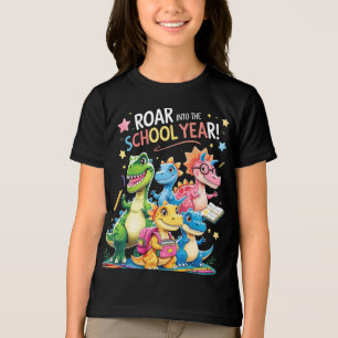 Camiseta Raio no Ano Escolar - Dinossauro Bonito De Volta p