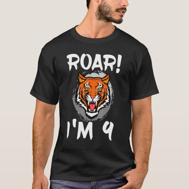 Camiseta Raio, sou o Tiger Animal Themed Festa de aniversár (Frente)