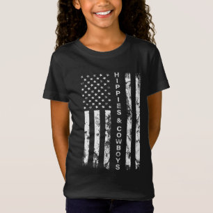 Camiseta Raios Com Hippies E Cowboys - América