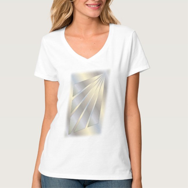Camiseta Raios de ouro branco (Frente)
