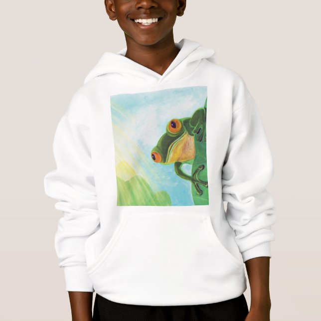 Camiseta Raios solares de captura de Sapo verde (Frente)