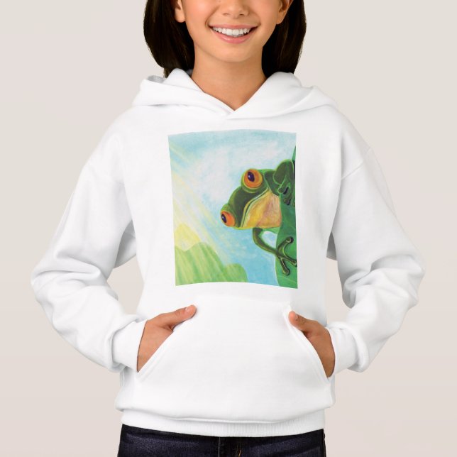 Camiseta Raios solares de captura de Sapo verde (Frente)