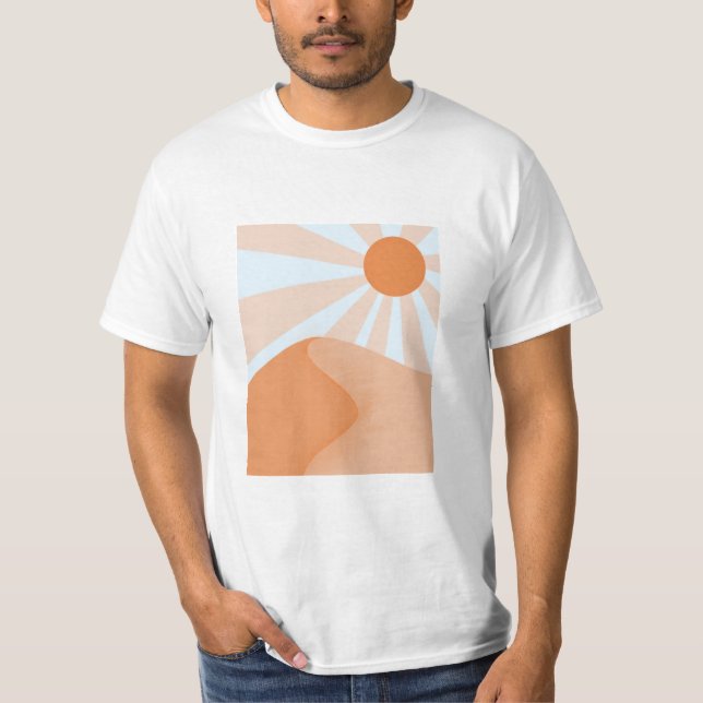 Camiseta raios solares sobre dunas de areia - impressas (Frente)