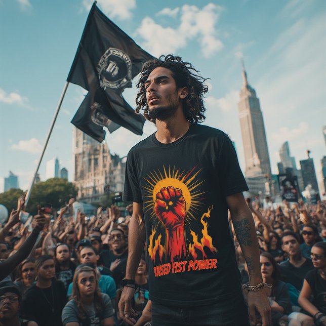 Camiseta Raised Fist Power Activism Symbol,Protest Equality (Criador carregado)