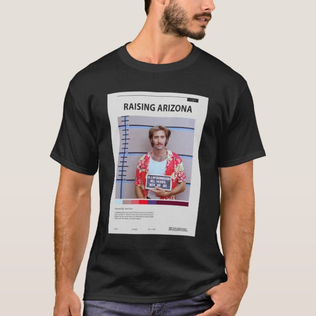 Camiseta Raising Arizona Film poster 1987 (Frente)
