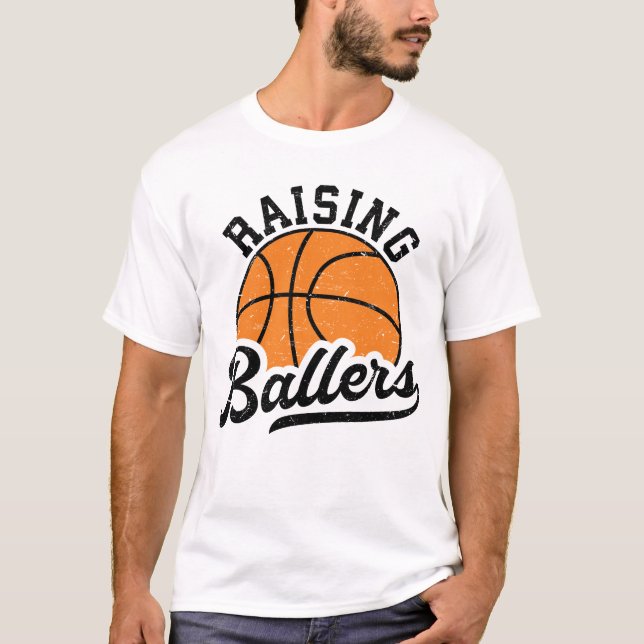 Camiseta Raising Ballers Retro Basketball (Frente)