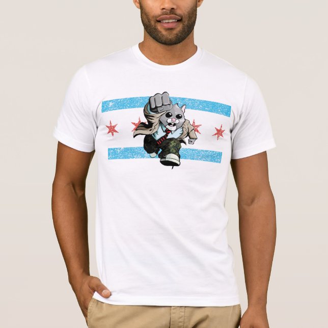 Camiseta Raiva Chicago do hamster (Frente)