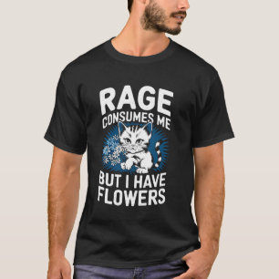 Camiseta Raiva Consome Mas Flores Design Divertido Amante d