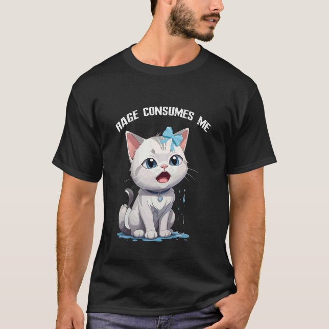 Camiseta Raiva de Gato Fofo Me Consome (Frente)