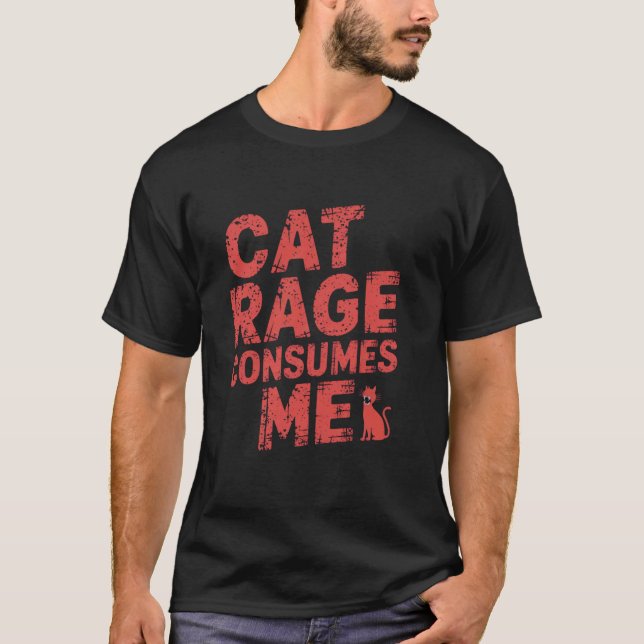 Camiseta Raiva de Gato Me Consome (Frente)