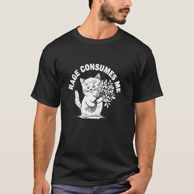Camiseta Raiva de Gato Me Consome (Frente)