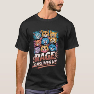 Camiseta Raiva de Gato Me Consome Humor Gato Meme, Humor Ne
