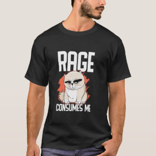 Camiseta Raiva de Gato me consome Humor Meme