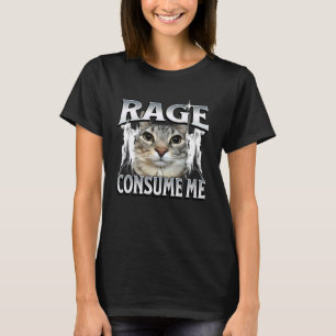 Camiseta Raiva Está Me Consumindo Olhando Meme De Gato Gráf