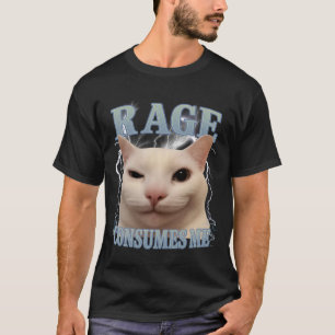 Camiseta Raiva Me Consome Gato Tolo Meme Engraçado Gato Hom