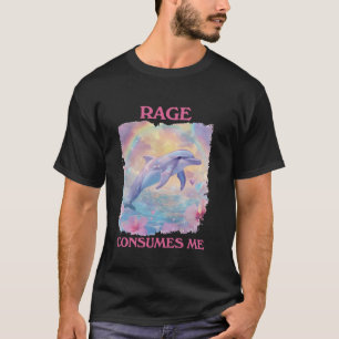 Camiseta Raiva Me Consome Golfinho Engraçado Meme Para Home