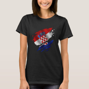 Camiseta Raiz Croata Orgulhosa Arrancada Arruinada Arruinou