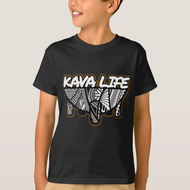 Camiseta Raiz da Ilha Polinésia Kava Life (Frente)