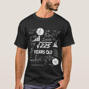 Camiseta Raiz Da Praça De Aniversário De 15 De 225 Matemáti