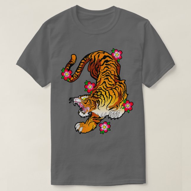 Camiseta Raiz de Tigre Asiática (Frente do Design)