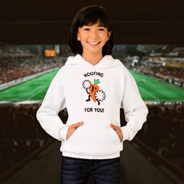 Camiseta Raiz Para Você - Carrot Cheerleader Kids Hoodie (Criador carregado)