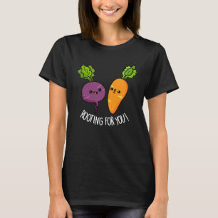 Camiseta Raiz Para Você Engraçado Veggie Pun Dark BG