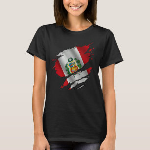 Camiseta Raiz Peruana Orgulhosa Arrasada Arremessou Bandeir