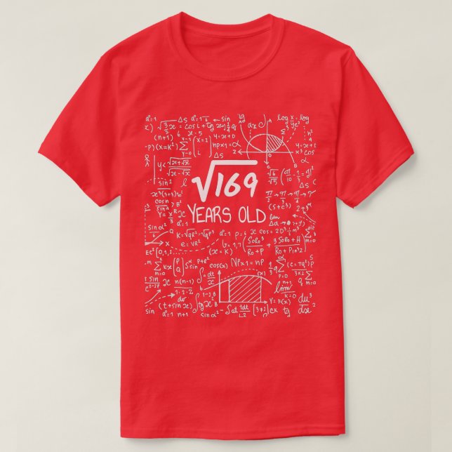 Camiseta Raiz Praça de Aniversário de 13 de 169 13 anos (Frente do Design)