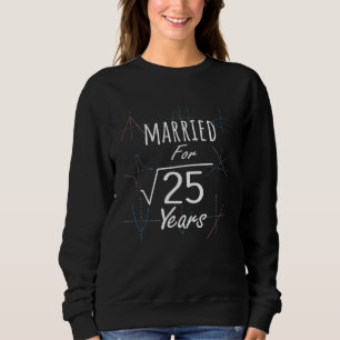 Camiseta Raiz Quadrada Casada Do 5 Matemático, De 25 Anos