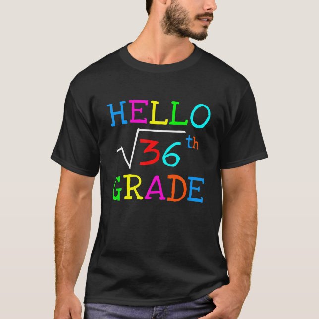 Camiseta Raiz Quadrada Da 6 De Matemática De 36 Professores (Frente)