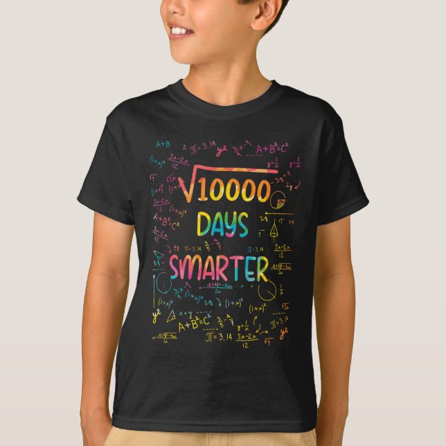 Camiseta Raiz Quadrada De 10000 Matemáticas 100 Dias De Esc (Frente)