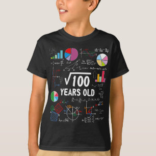 Camiseta Raiz Quadrada De 100 Dons De 10 Anos De 10 Anos De