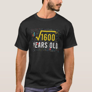 Camiseta Raiz Quadrada De 1600 40 Anos De Matriz aniversári