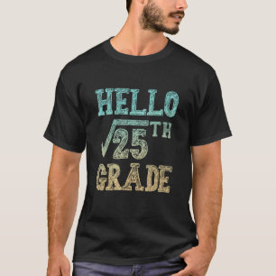 Camiseta Raiz Quadrada De 5 Grau De 25 Crianças De Matemáti