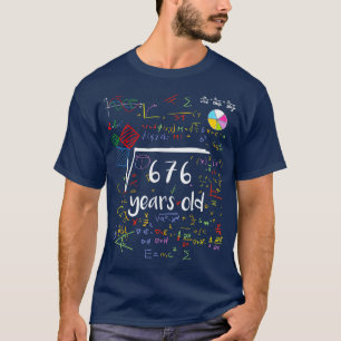 Camiseta Raiz Quadrada De 676 26º Aniversário 26 Anos Matem