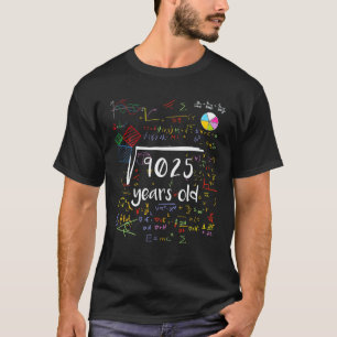 Camiseta Raiz Quadrada De 9025 95º Aniversário De 95 Anos