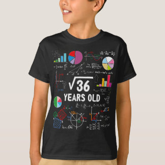 Camiseta Raiz Quadrada De Mães De Presentes De 36 6/Anivers