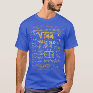 Camiseta Raiz Quadrada de Matemática de 144 12, 12 anos