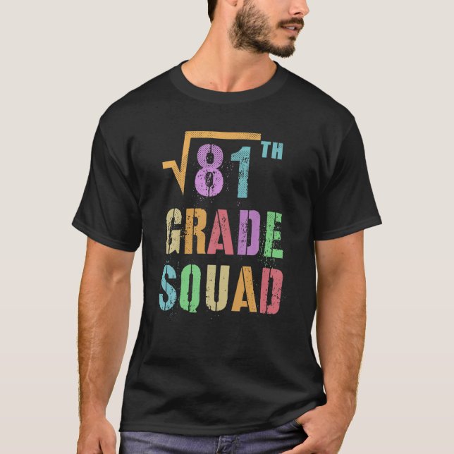 Camiseta Raiz Quadrada Engraçada Do 81 Estudo Matemático Do (Frente)
