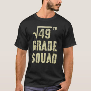 Camiseta Raiz Quadrada Quadrada Quadrada de Grau 7 da Vinta