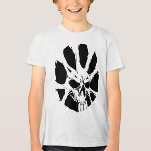 Camiseta Raízes Abstratas de Caveira: Arte Sombria