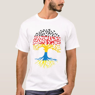 Camiseta Raízes Árvore Alemanha Ucrânia