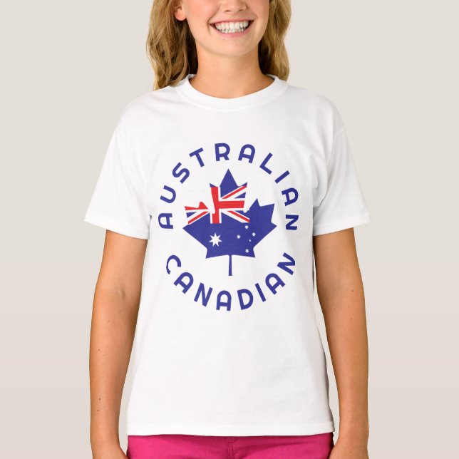Camiseta Raízes australianas canadianas (Frente)
