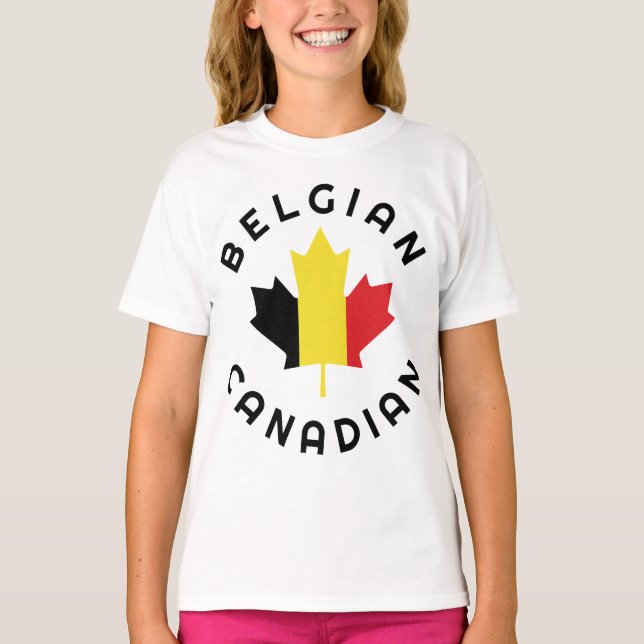 Camiseta Raízes belgas canadianas (Frente)