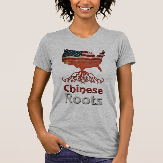 Camiseta Raízes chinesas americanas (Frente)