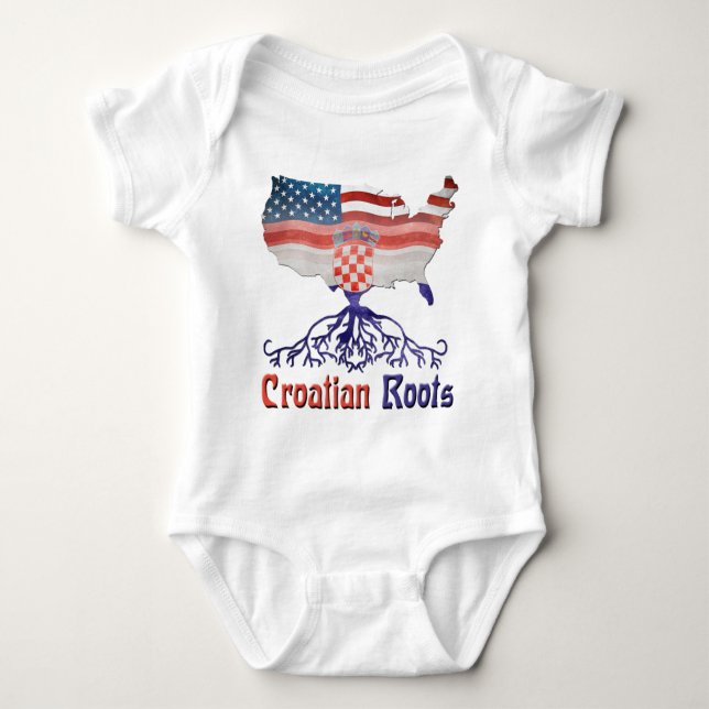 Camiseta Raizes croatas americanas (Frente)
