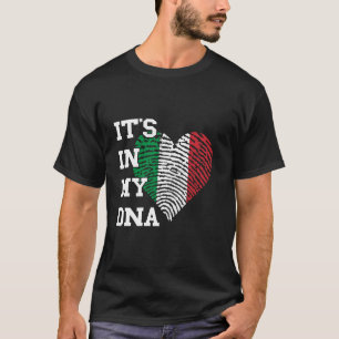 Camiseta Raízes da Itália Está No Meu DNA Coração Orgulho I